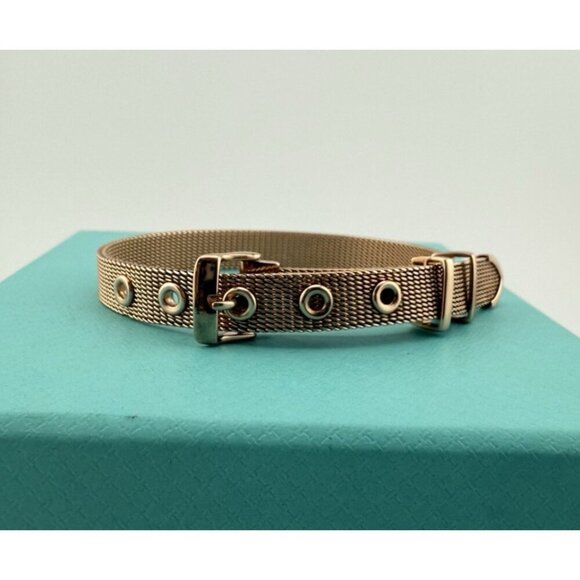 RARE Tiffany & Co. Rubedo Somerset Mesh Wrap Belt Clasp Bracelet - Picture 3 of 9
